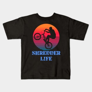 Shredder Life BMX retro sunset Kids T-Shirt